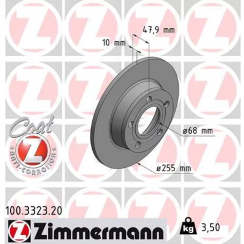 Brzdový kotúč ZIMMERMANN 100.3323.20