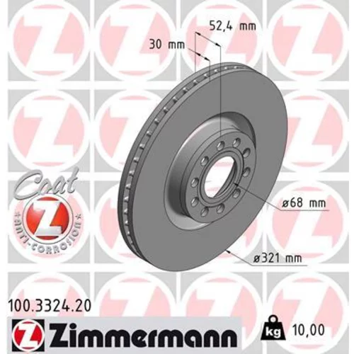 Brzdový kotúč ZIMMERMANN 100.3324.20