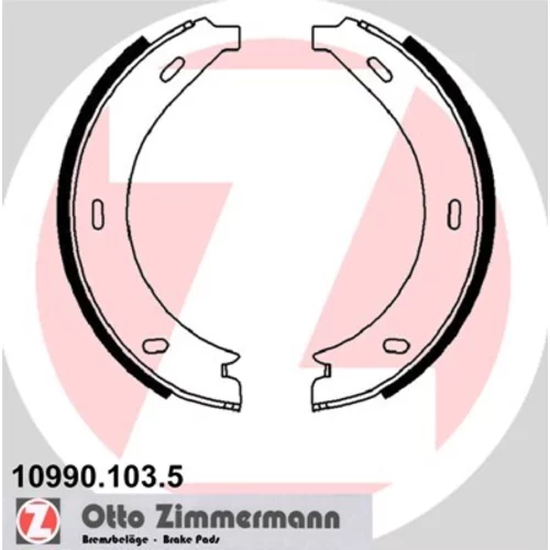 Sada brzd. čeľustí parkov. brzdy ZIMMERMANN 10990.103.5