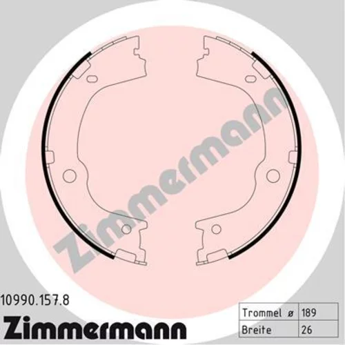 Sada brzd. čeľustí parkov. brzdy ZIMMERMANN 10990.157.8