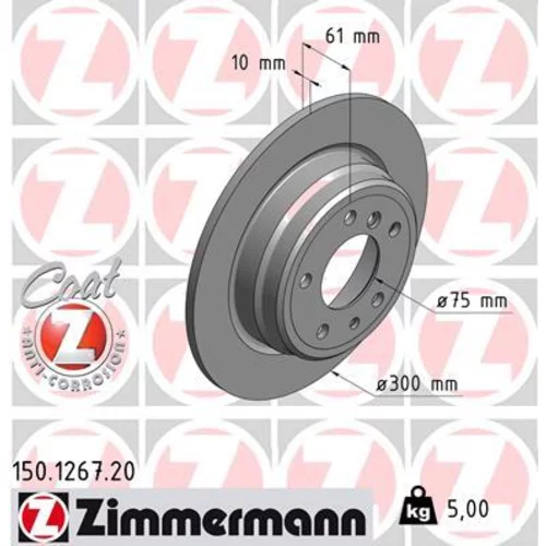 Brzdový kotúč ZIMMERMANN 150.1267.20