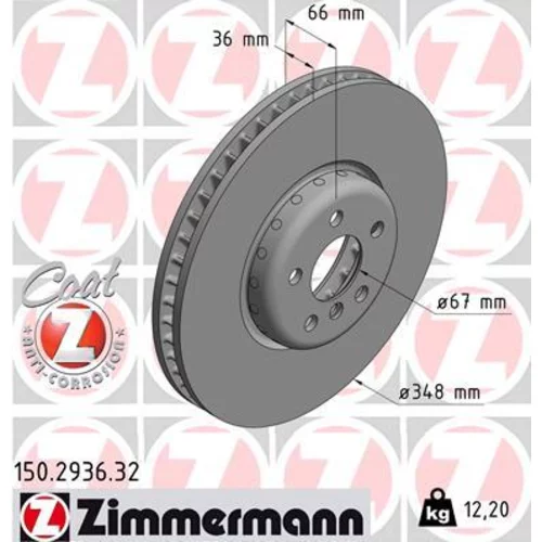 Brzdový kotúč ZIMMERMANN 150.2936.32