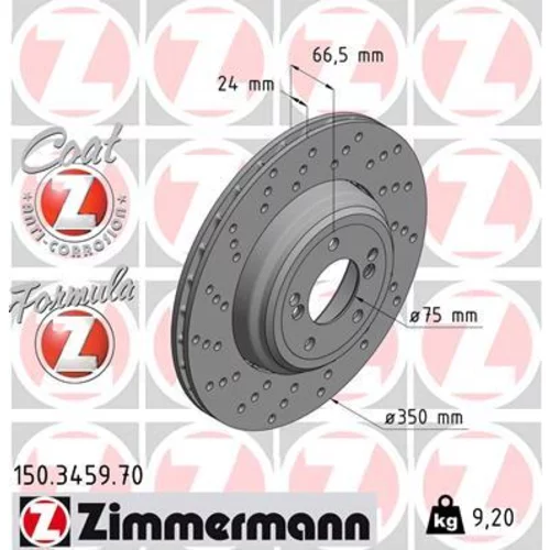 Brzdový kotúč ZIMMERMANN 150.3459.70