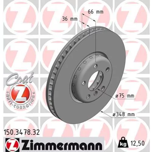 Brzdový kotúč ZIMMERMANN 150.3478.32