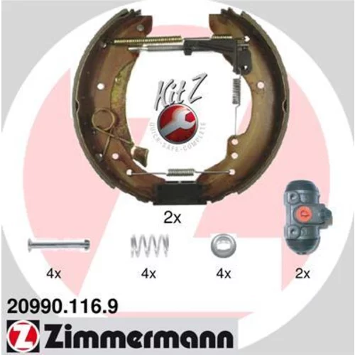 Sada brzdových čeľustí ZIMMERMANN 20990.116.9