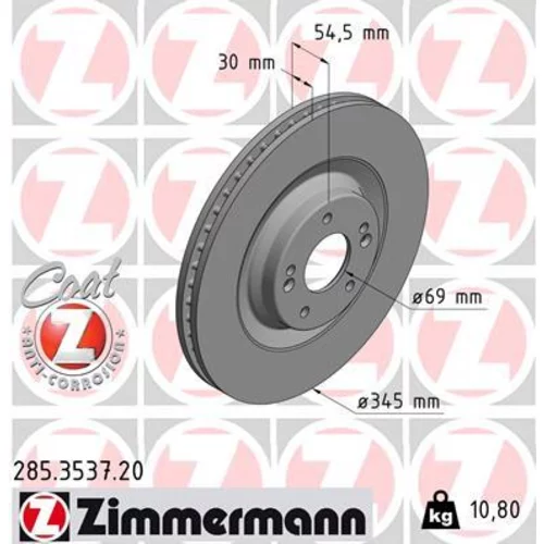 Brzdový kotúč ZIMMERMANN 285.3537.20