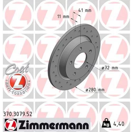 Brzdový kotúč ZIMMERMANN 370.3079.52