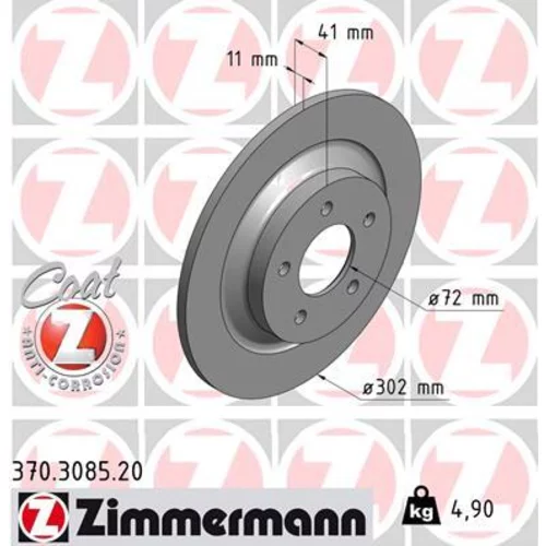 Brzdový kotúč ZIMMERMANN 370.3085.20