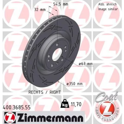 Brzdový kotúč ZIMMERMANN 400.3685.55