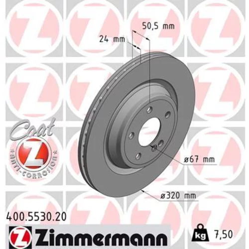 Brzdový kotúč ZIMMERMANN 400.5530.20