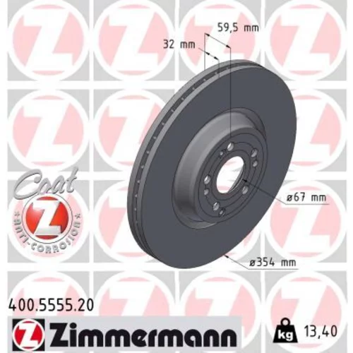 Brzdový kotúč ZIMMERMANN 400.5555.20