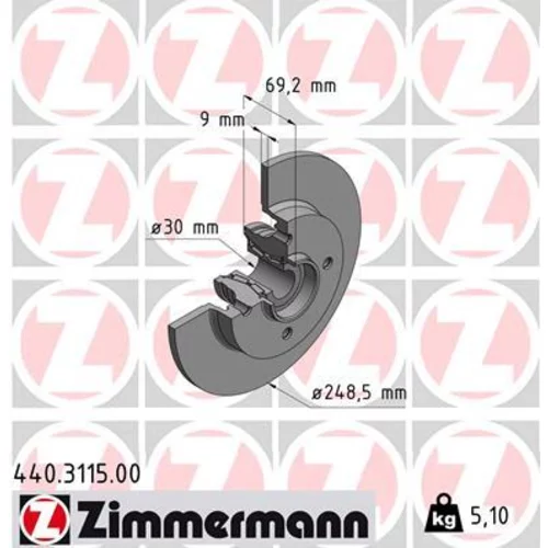 Brzdový kotúč ZIMMERMANN 440.3115.00