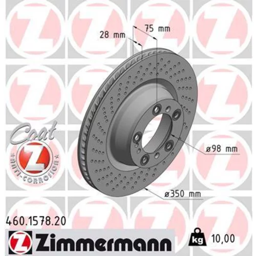 Brzdový kotúč ZIMMERMANN 460.1578.20