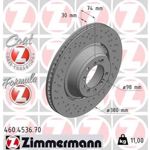 Brzdový kotúč ZIMMERMANN 460.4536.70