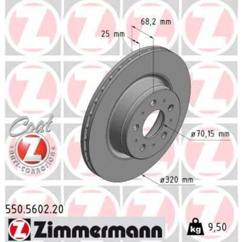 Brzdový kotúč ZIMMERMANN 550.5602.20