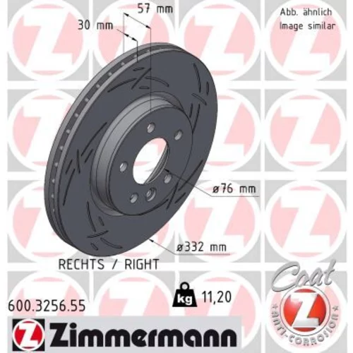 Brzdový kotúč ZIMMERMANN 600.3256.55