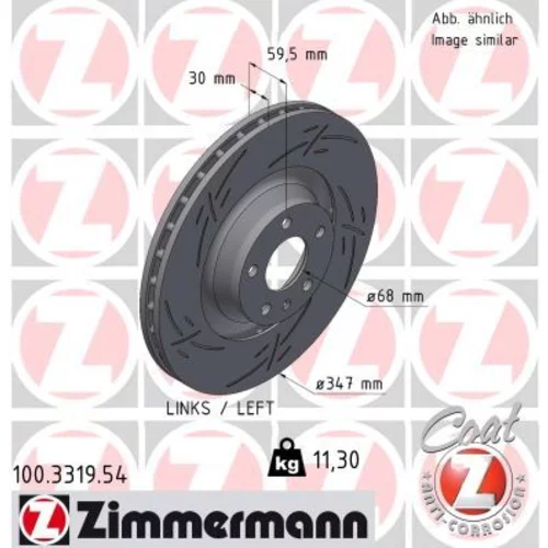 Brzdový kotúč ZIMMERMANN 100.3319.54