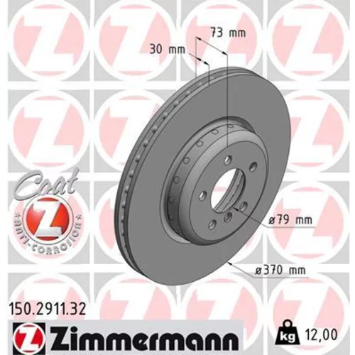 Brzdový kotúč ZIMMERMANN 150.2911.32