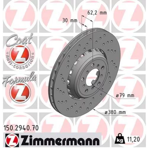 Brzdový kotúč ZIMMERMANN 150.2940.70