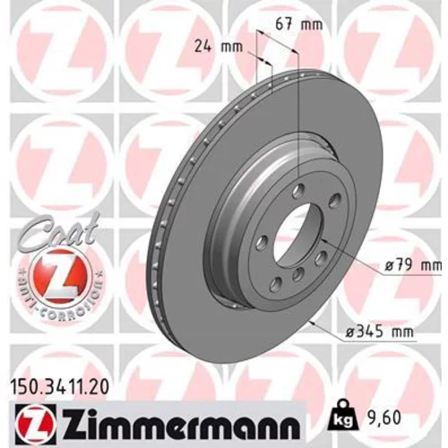 Brzdový kotúč ZIMMERMANN 150.3411.20