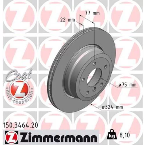 Brzdový kotúč ZIMMERMANN 150.3464.20