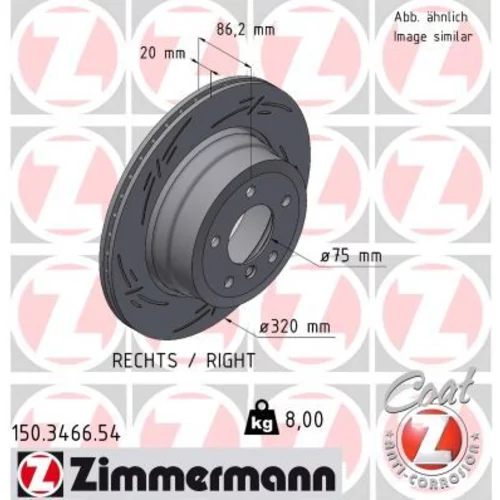 Brzdový kotúč ZIMMERMANN 150.3466.54