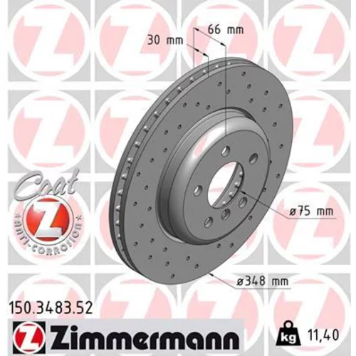 Brzdový kotúč ZIMMERMANN 150.3483.52