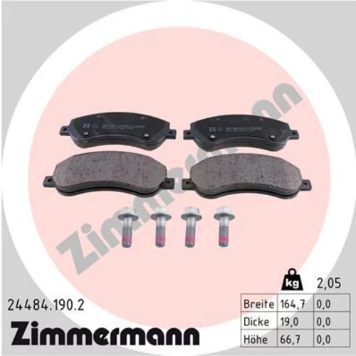 Sada brzdových platničiek kotúčovej brzdy ZIMMERMANN 24484.190.2