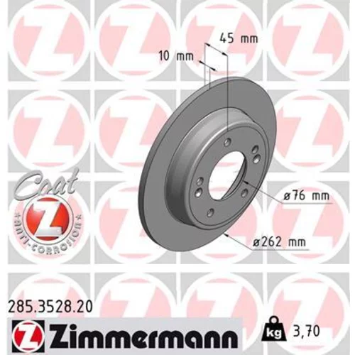 Brzdový kotúč ZIMMERMANN 285.3528.20