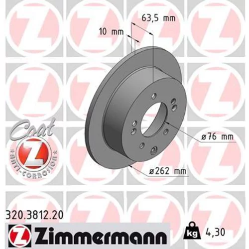 Brzdový kotúč ZIMMERMANN 320.3812.20