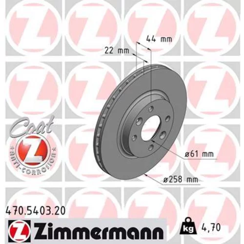 Brzdový kotúč ZIMMERMANN 470.5403.20