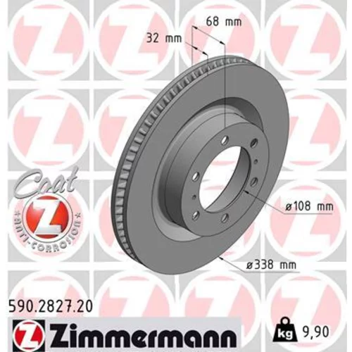 Brzdový kotúč ZIMMERMANN 590.2827.20