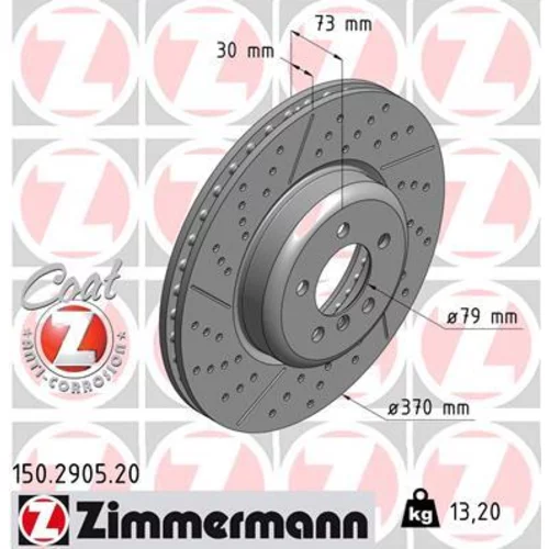 Brzdový kotúč ZIMMERMANN 150.2905.20