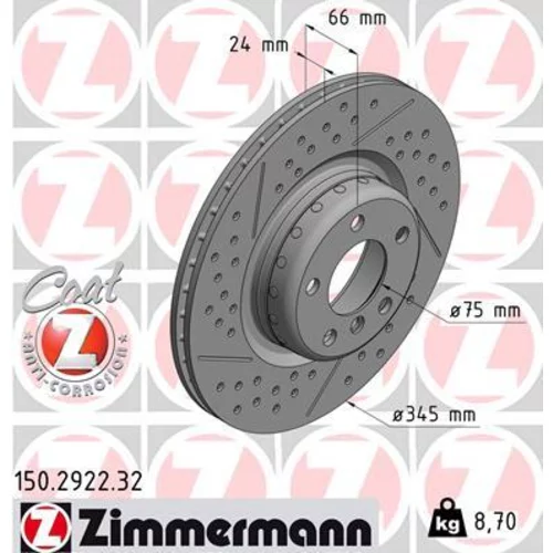 Brzdový kotúč ZIMMERMANN 150.2922.32