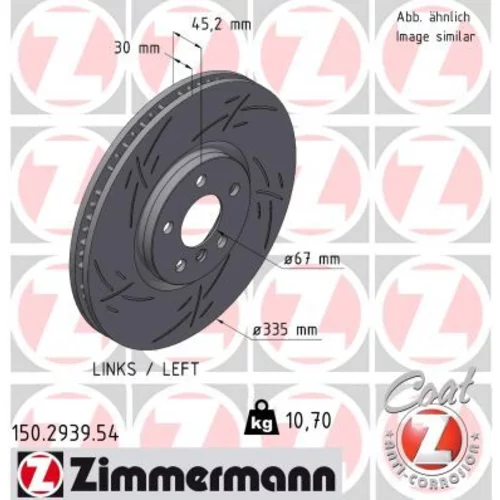 Brzdový kotúč ZIMMERMANN 150.2939.54