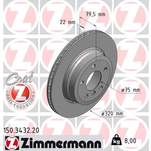 Brzdový kotúč 150.3432.20 /Zimmermann/