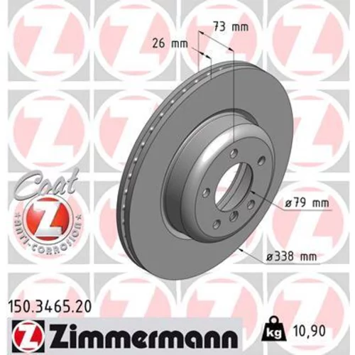 Brzdový kotúč ZIMMERMANN 150.3465.20