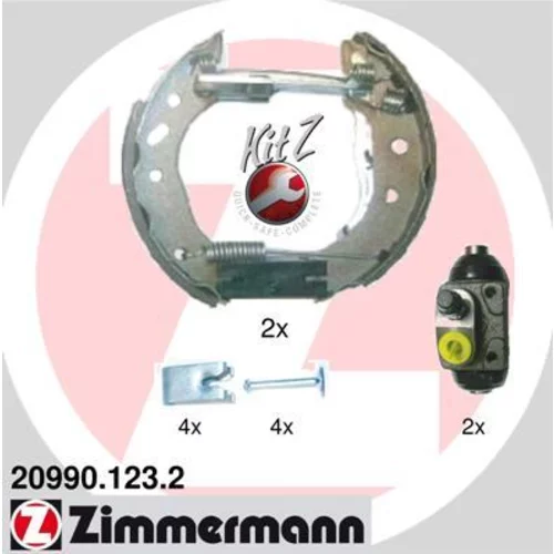 Sada brzdových čeľustí ZIMMERMANN 20990.123.2