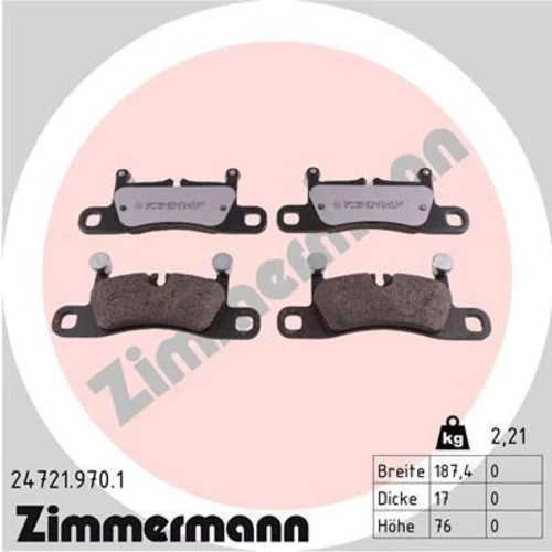 Sada brzdových platničiek kotúčovej brzdy ZIMMERMANN 24721.970.1