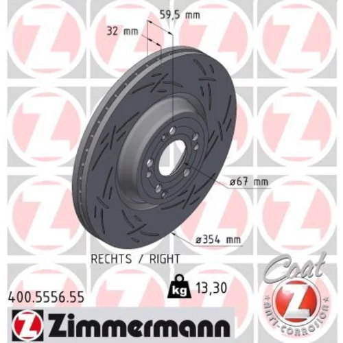 Brzdový kotúč ZIMMERMANN 400.5556.55