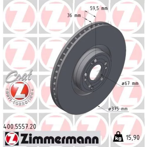 Brzdový kotúč ZIMMERMANN 400.5557.20