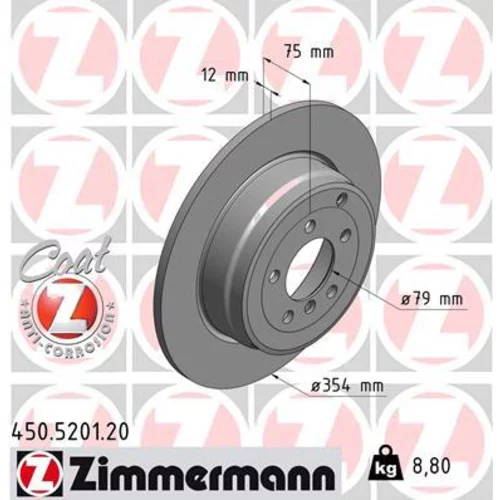 Brzdový kotúč ZIMMERMANN 450.5201.20