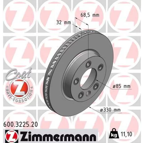 Brzdový kotúč ZIMMERMANN 600.3225.20