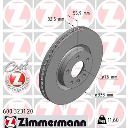 Brzdový kotúč ZIMMERMANN 600.3231.20