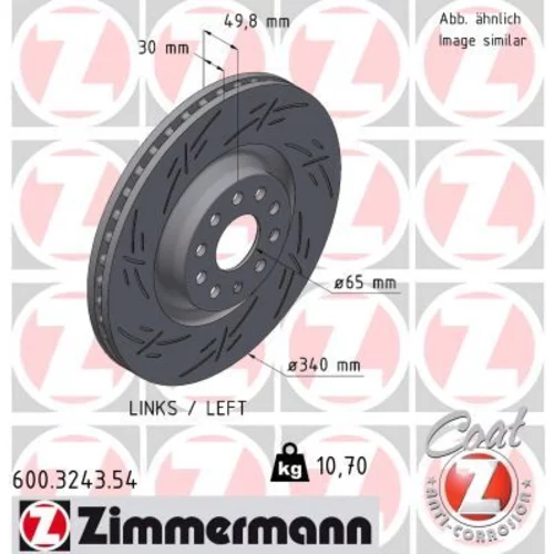 Brzdový kotúč ZIMMERMANN 600.3243.54