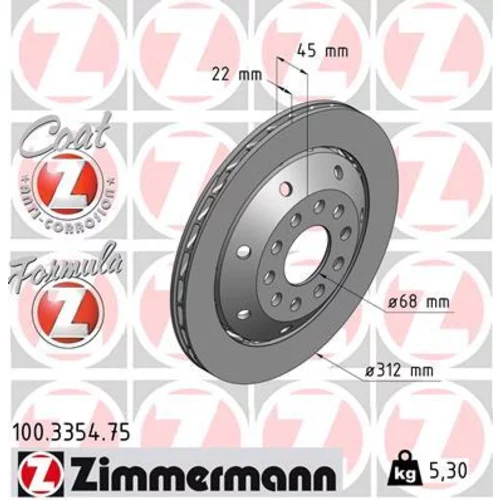 Brzdový kotúč ZIMMERMANN 100.3354.75