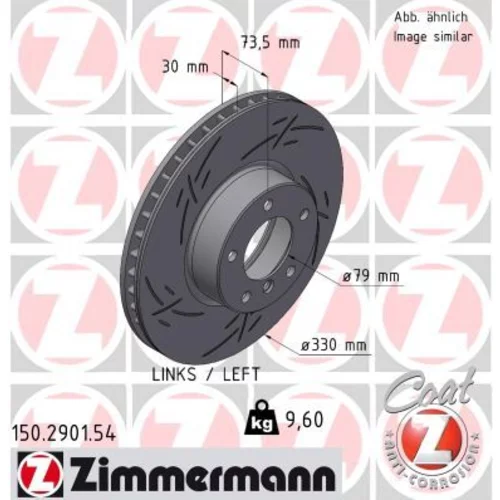 Brzdový kotúč ZIMMERMANN 150.2901.54