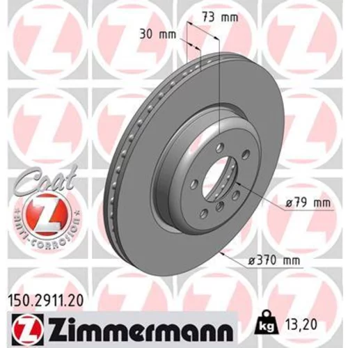 Brzdový kotúč ZIMMERMANN 150.2911.20