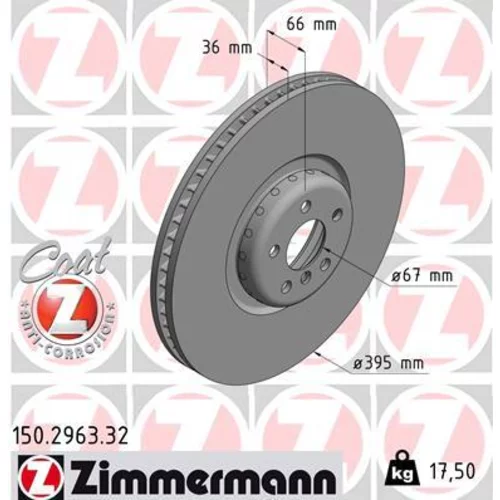 Brzdový kotúč ZIMMERMANN 150.2963.32