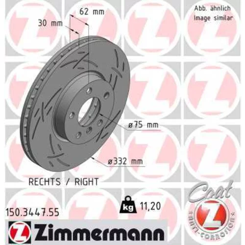 Brzdový kotúč ZIMMERMANN 150.3447.55